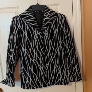 Linda Allard Ellen Tracy Black/White 4 EUC